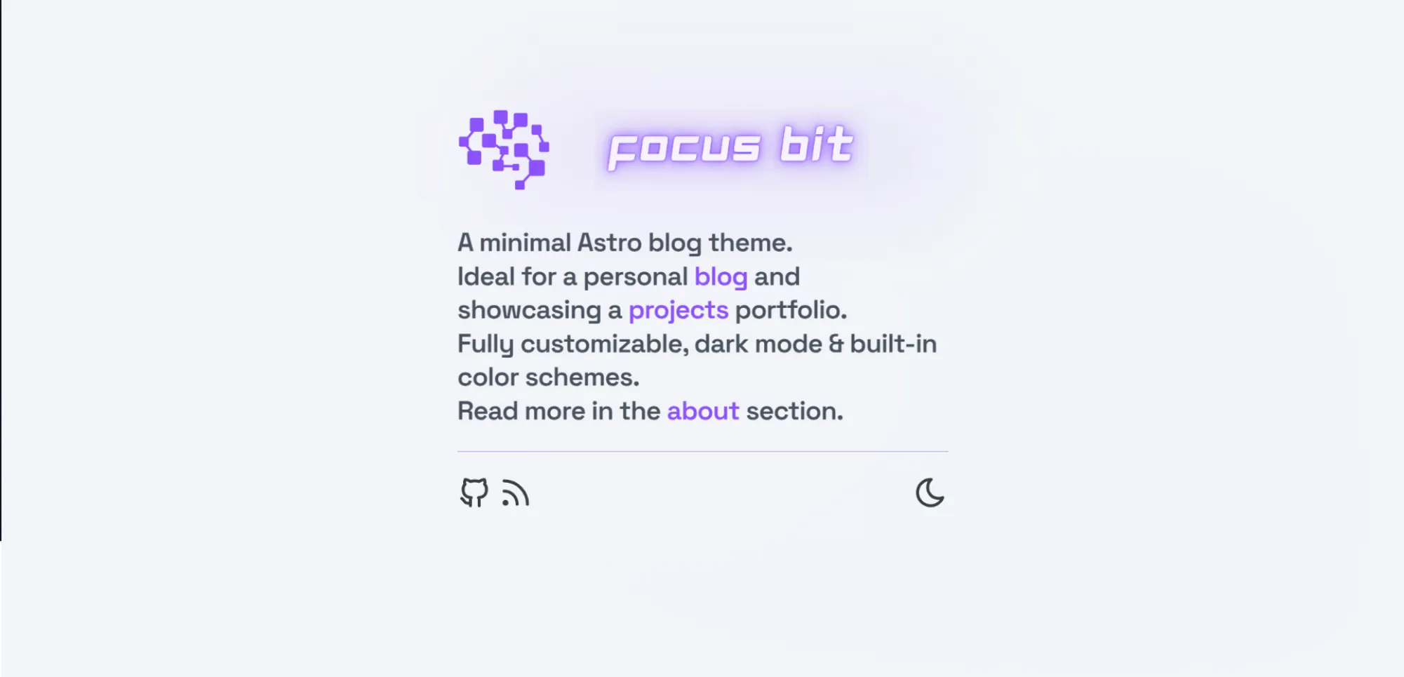 Focus Bit landing page in light mode with focusbit color scheme
