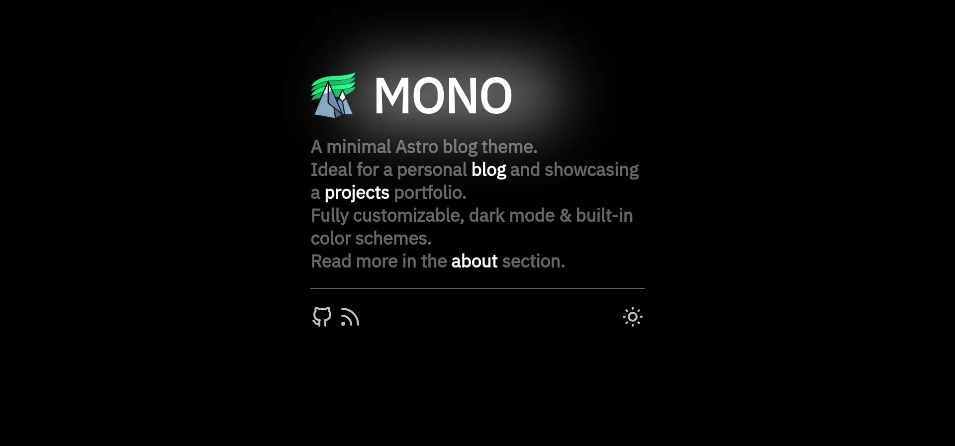 Focus Bit landing page in dark mode with mono color scheme