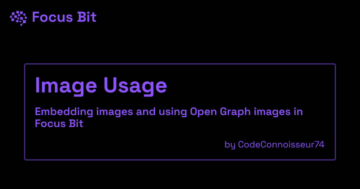 Example post OG image, showing the website name, logo, post title, description and author